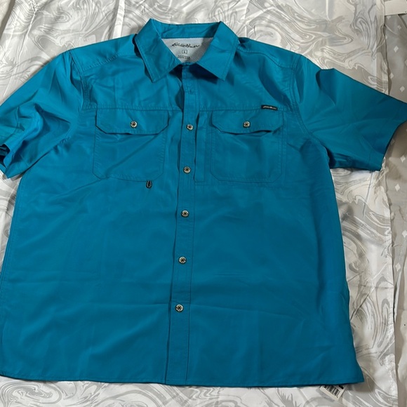 Eddie Bauer Blue Casual Button Down Shirt - Picture 1 of 5